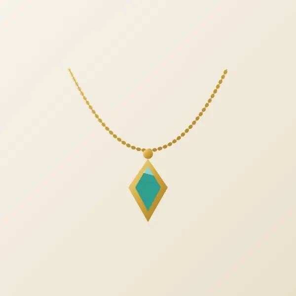 Gold-Plated Emerald Pendant Necklace – AVENROBD