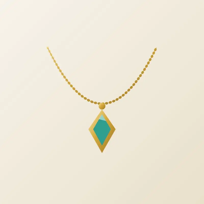 Gold-Plated Emerald Pendant Necklace – AVENROBD